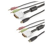 StarTech.com Cable KVM 4 en 1 de 1,8 metros con conectores DVI, USB, Audio y Micrófono, SKU: USBDVI4N1A6