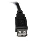 Cable de extensión USB 2.0 de 0,15 metros de la marca StarTech.com, modelo USBEXTAA6IN, con conectores USB A macho y hembra