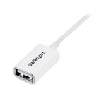 StarTech.com cable de 1 metro de extensión USB 2.0, macho a hembra USB A, SKU USBEXTPAA1MW, color blanco