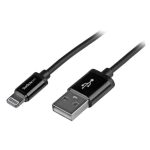 StarTech.com Cable Lightning a USB de 1 metro, ideal para iPhone, iPad y iPod, con certificación MFi de Apple, en color negro. SKU: USBLT1MB