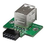 Adaptador USB de 2 puertos para placa base de StarTech.com, SKU USBMBADAPT2, ideal para ampliar la conectividad USB de tu computador.