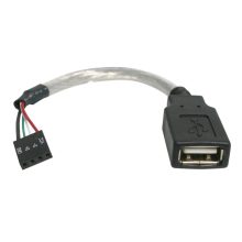 StarTech.com cable de 15cm adaptador extensor USB 2.0 a IDC 4 pines para conector a placa base, hembra a hembra, SKU USBMBADAPT