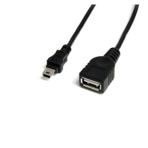 Cable Mini USB 2.0 de 30 cm de StarTech.com para conexión de dispositivos USB A a Mini B con SKU USBMUSBFM1