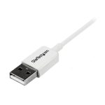 Imagen del StarTech.com Cable Adaptador de 1 metro, USB A Macho a Micro USB B Macho, para Smartphone, Blanco. SKU: USBPAUB1MW