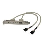Imagen del producto StarTech.com Adaptador de Placa USB A Hembra de 2 puertos, SKU USBPLATE, ideal para ampliar puertos USB en una PC.