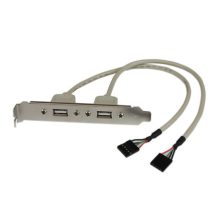Imagen del producto StarTech.com Adaptador de Placa USB A Hembra de 2 puertos, SKU USBPLATE, ideal para ampliar puertos USB en una PC.