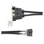 StarTech.com Cabezal Bracket de Perfil Bajo con 2 Puertos USB 2.0 y conexión a Placa Base, SKU USBPLATELP