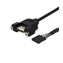 StarTech.com Cable de 91cm USB 2.0 para Montaje en Panel con conexión a Placa Base IDC de 5 Pines y Conector Hembra USB A, SKU: USBPNLAFHD3