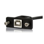StarTech.com cable USB 2.0 de 91cm para montar en panel, extensor macho a hembra USB B, negro, SKU USBPNLBFBM3