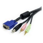 Cable KVM de StarTech.com de 1,8 metros, soporte VGA, USB A, USB B, micrófono y altavoces, SKU USBVGA4N1A6