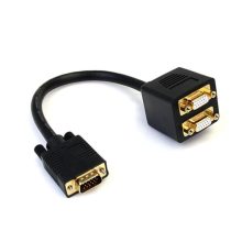 Cable StarTech.com duplicador y divisor de vídeo VGA de 2 puertos, 30cm, compacto. SKU VGASPL1VV