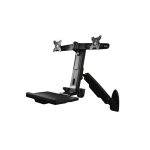 StarTech.com Estación de Trabajo de Pie y Sentado para Montaje en Pared, para dos monitores de hasta 24 pulgadas, SKU WALLSTS2