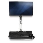 Imagen de la estación de trabajo de montaje en pared StarTech.com para 1 monitor, SKU WALLSTSI1. Ideal para optimizar espacio en la oficina.