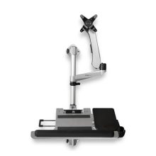 Imagen de la estación de trabajo de montaje en pared StarTech.com para 1 monitor, SKU WALLSTSI1. Ideal para optimizar espacio en la oficina.