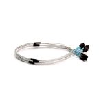 Cable Supermicro IPASS a 4 SATA de 50cm, libre de plomo, SKU CBL-0116L, longitud de 0.5 metros y color plata