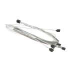 Cable Supermicro MiniSAS HD a 4 SATA, longitud de 0.75 m, colores gris y blanco. SKU: CBL-SAST-0591