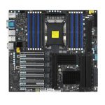 Supermicro MBD-X11SPA-T-O placa base E-ATX con chipset Intel C621, socket LGA 3647 en primer plano, SKU MBD-X11SPA-T-O