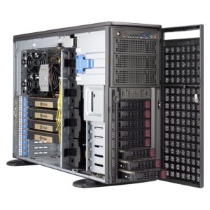 Supermicro SYS-540A-TR estación de trabajo barebone Full-Tower en color negro, con chipset Intel® C621 y SKU SYS-540A-TR
