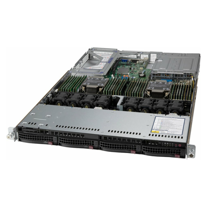 Supermicro SYS-610U-TNR PC/estación de trabajo barebone Negro Intel® C621 LGA 4189 1 Supermicro SYS-610U-TNR estación de trabajo