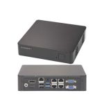 Imagen del Supermicro Barebone E200-9B en color negro, modelo SYS-E200-9B, con procesador N3700 a 1,6 GHz