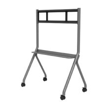 Soporte Synetech Display Cart gris metálico, modelo ST41B, con panel plano y ruedas para multimedia