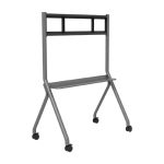 Soporte Synetech Display Cart gris metálico, modelo ST41B, con panel plano y ruedas para multimedia