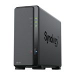 Servidor de almacenamiento NAS de escritorio Synology DiskStation DS124, con procesador Realtek RTD1619B, 1 GB DDR4 de memoria RAM y capacidad 0 TB. SKU: DS124