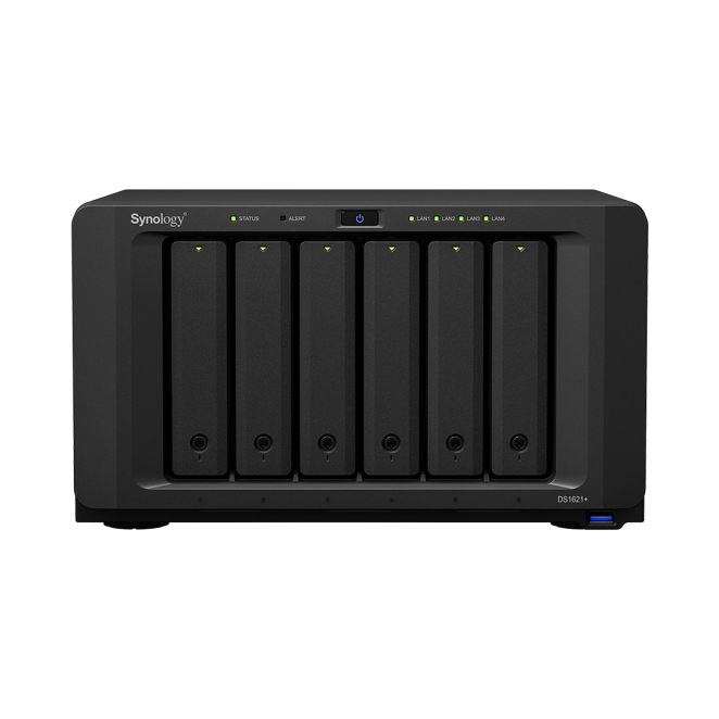 Synology DiskStation DS1621+ NAS con Ryzen Embedded V1500B Synology DiskStation DS1621+ servidor de almacenamiento NAS para escritorio con procesador Ryzen Embedded V1500B, 4 GB de RAM DDR4, sin discos, SKU: DS1621+