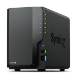 Servidor NAS de 2 bahías Synology DS225+ con procesador Intel Celeron J4125, 2 GB de RAM DDR4 y Synology DSM en color negro, SKU DS225+