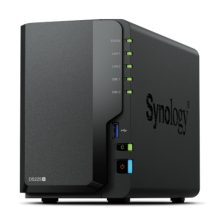 Servidor NAS de 2 bahías Synology DS225+ con procesador Intel Celeron J4125, 2 GB de RAM DDR4 y Synology DSM en color negro, SKU DS225+