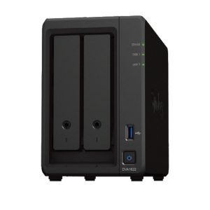 Imagen del servidor de vigilancia en red Synology DVA1622, NVR en formato torre con conectividad Gigabit Ethernet. SKU: DVA1622.