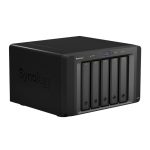 Unidad de almacenamiento Synology DX517, 5 bahías, 0 TB, diseño de escritorio en negro. SKU: DX517
