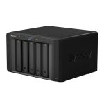 Unidad de almacenamiento Synology DX517, 5 bahías, 0 TB, diseño de escritorio en negro. SKU: DX517