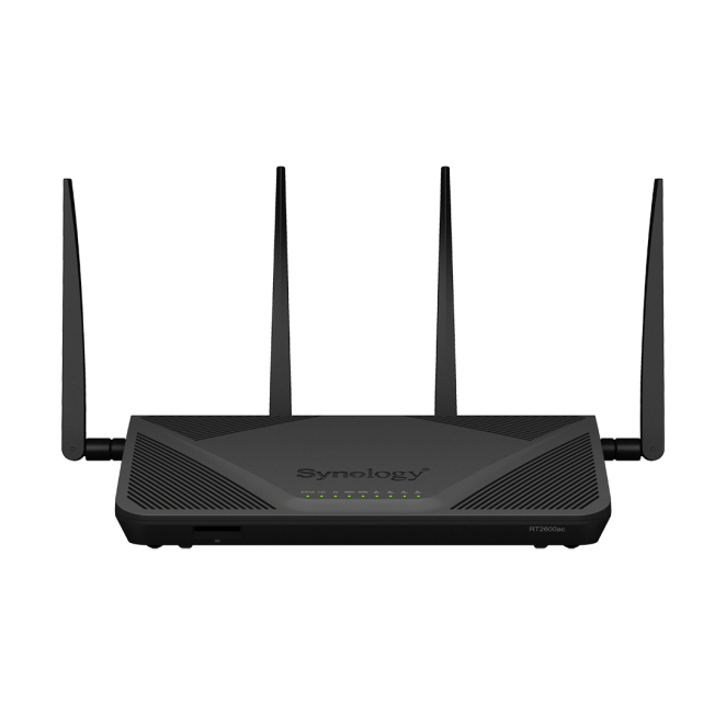Synology RT2600AC router Gigabit Ethernet doble banda Router inalámbrico Synology RT2600AC con Gigabit Ethernet, doble banda (2,4 GHz / 5 GHz) y color negro. SKU RT2600AC