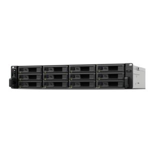 Servidor de almacenamiento Synology SA3610 NAS de bastidor 2U con procesador Intel Xeon D-1567, 16 GB DDR4, sin disco duro, color negro y gris. SKU: SA3610
