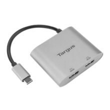 Targus ACA947EU, adaptador gráfico USB de color plata, ideal para ampliar conexiones de manera eficiente.