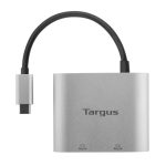 Targus ACA947EU, adaptador gráfico USB de color plata, ideal para ampliar conexiones de manera eficiente.