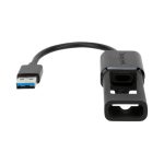 Targus ACC110401GLX cable USB 0,1 m USB A a USB C color negro, ideal para carga y transferencia de datos.