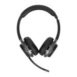 Auriculares Targus AEH104GL inalámbricos y alámbricos con diadema para llamadas y música, conectividad USB Tipo C y Bluetooth en color negro. SKU AEH104GL