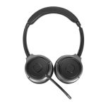 Auriculares Targus AEH104GL inalámbricos y alámbricos con diadema para llamadas y música, conectividad USB Tipo C y Bluetooth en color negro. SKU AEH104GL