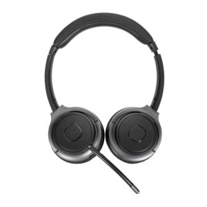 Auriculares Targus AEH104GL inalámbricos y alámbricos con diadema para llamadas y música, conectividad USB Tipo C y Bluetooth en color negro. SKU AEH104GL