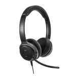 Auriculares Targus AEH104GL inalámbricos y alámbricos con diadema para llamadas y música, conectividad USB Tipo C y Bluetooth en color negro. SKU AEH104GL