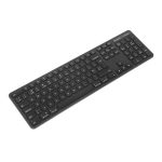 Teclado Targus EcoSmart AKB873NO universal, conexión RF Wireless y Bluetooth, disposición QWERTY nórdica y color negro