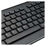 Teclado universal Targus AZERTY modelo AKM610FR con ratón incluido, inalámbrico, color negro