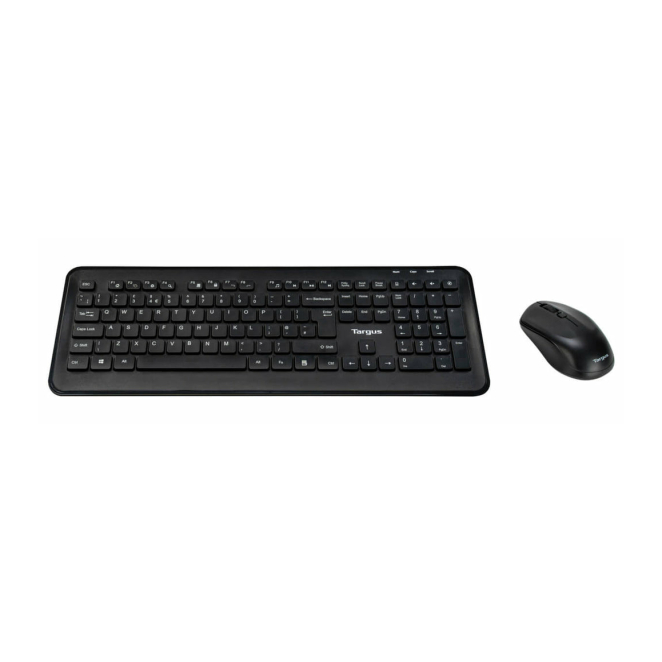 Targus teclado inalámbrico RF universal con ratón incluido QWERTY inglés negro Targus AKM610UK teclado inalámbrico RF universal con ratón incluido y diseño QWERTY en inglés, color negro