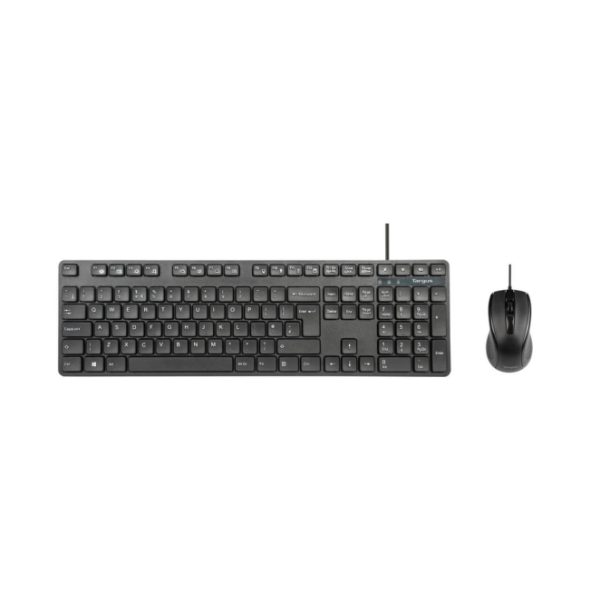 Targus AKM622ES teclado con ratón incluido, conexión USB, disposición QWERTY en español y color negro