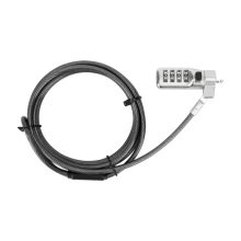 Cable antirrobo Targus negro de 1,9 metros con bloqueo para portátiles, modelo ASP71GL