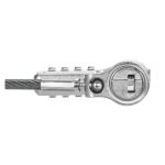 Cable antirrobo Targus ASP96GLX-S de 2 metros en color plata, ideal para asegurar portátiles. SKU ASP96GLX-S