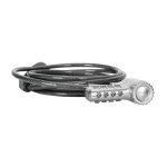 Cable antirrobo Targus ASP96RGL de 2 metros de largo en color plata, diseñado para proteger portátiles contra robos