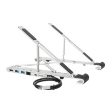 Targus AWU100005GL soporte para ordenador portátil en color plata, compatible con portátiles de 15.6 pulgadas